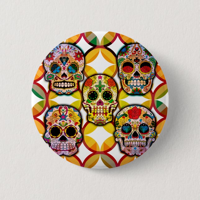 Sugar Skulls Button (Front)