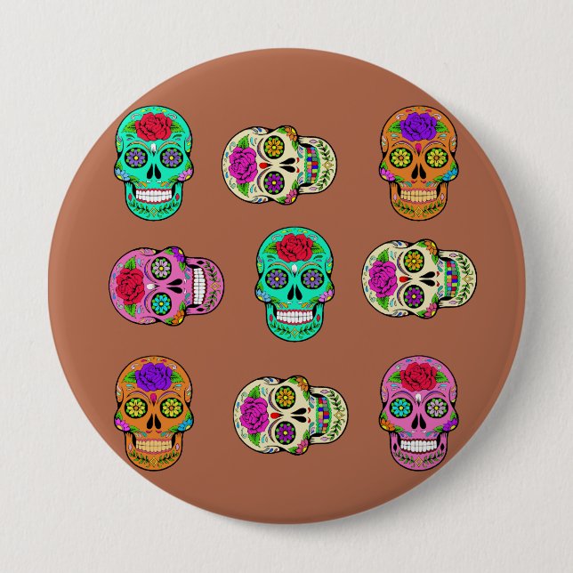 Sugar Skulls  Button (Front)