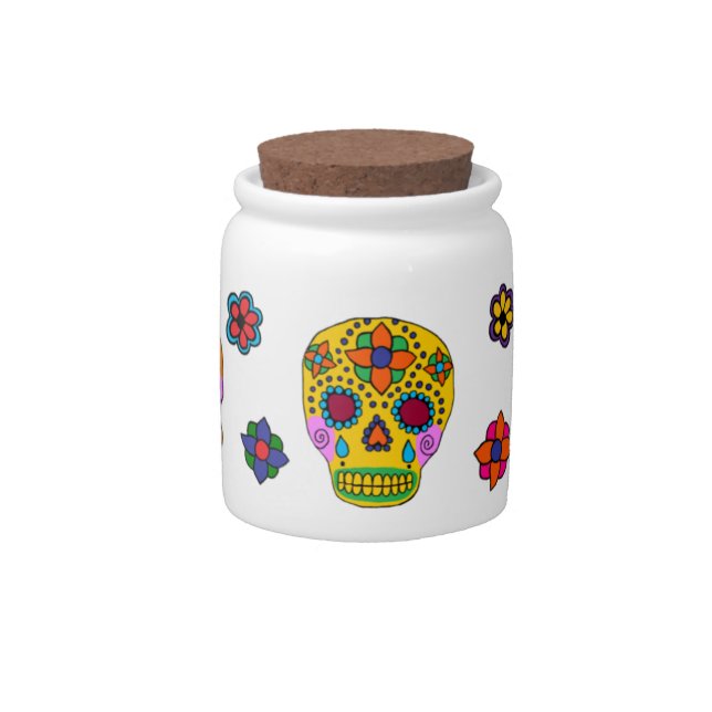 Sugar Skulls Candy Jar (Front)