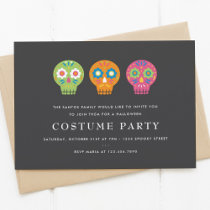 Sugar Skulls Costume Party Invitation