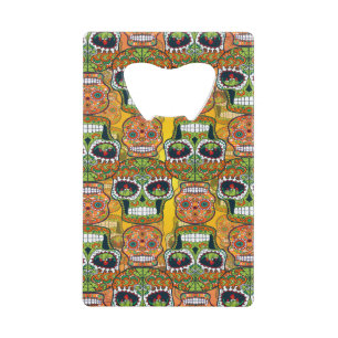 Sugar Skulls Credit Card Bottle Opener