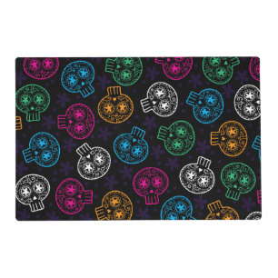 Sugar Skulls Day of the Dead Calaverita Placemat