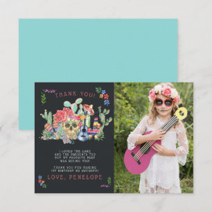 Sugar Skulls Day of the Dead Photo Thank You Card
