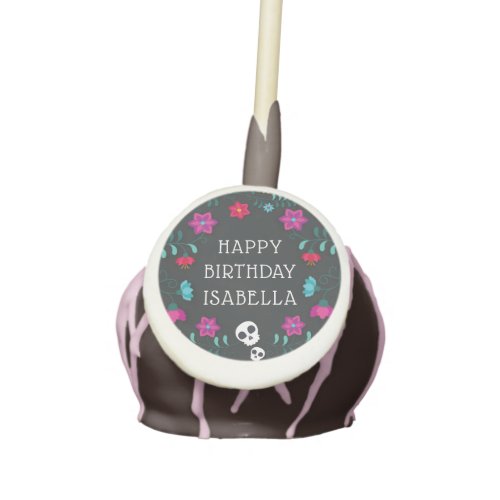 Sugar Skulls Day of the Dead Theme Birthday Cake Pops