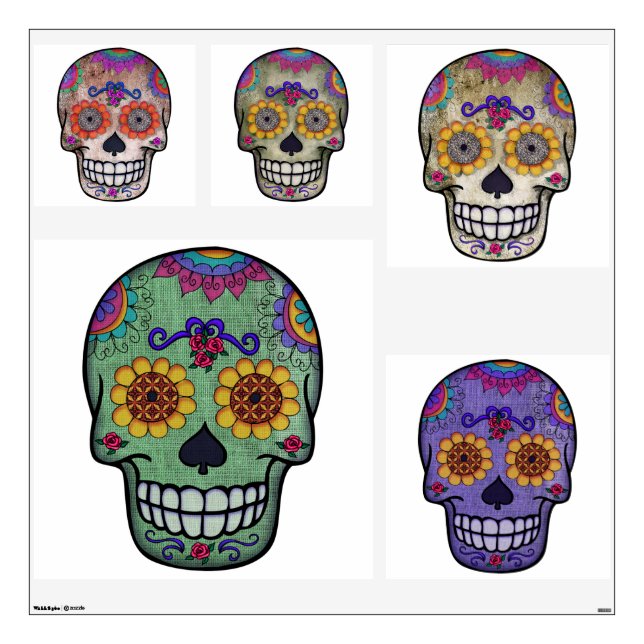 Sugar Skulls | Day of the Dead | Variety Wall Decal (Front)