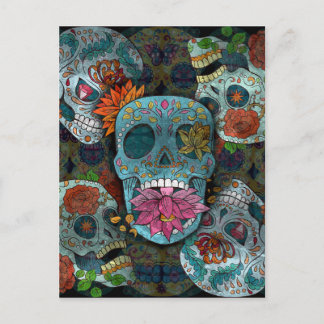 Sugar Skulls Design Postcard