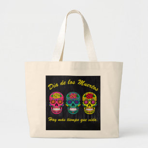 Sugar Skulls Día de los Muertos Large Tote Bag