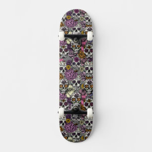 Sugar Skulls Dia de los Muertos Skateboard Deck