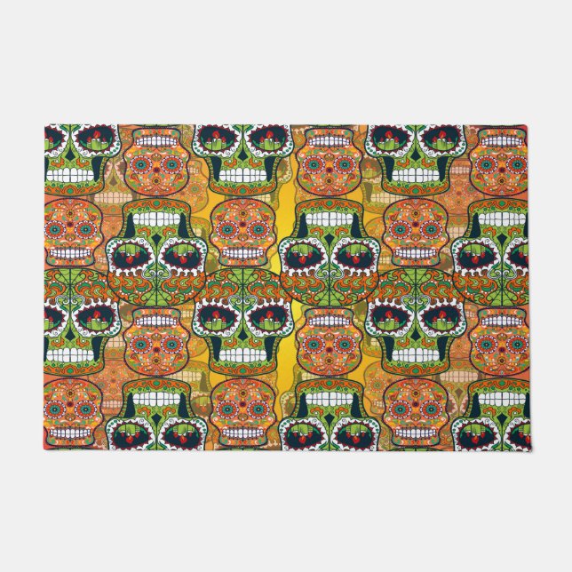 Sugar Skulls Doormat (Front)