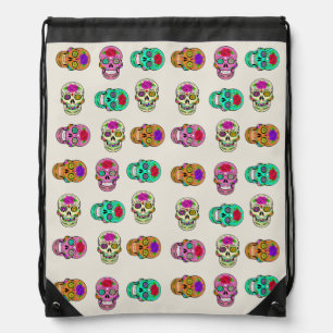 Sugar Skulls Drawstring Backpack