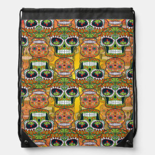 Sugar Skulls Drawstring Bag