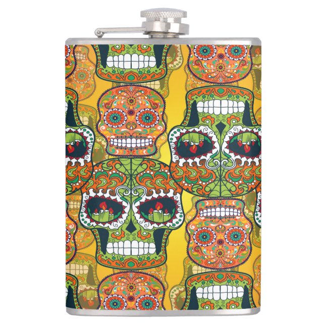 Sugar Skulls Flask (Front)