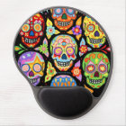 Sugar Skulls Gel Mousepad - Colorful Groovy Art