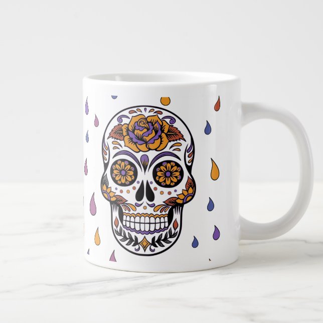 Sugar Skulls Giant Coffee Mug (Right)