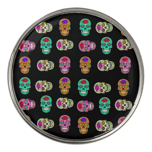 Sugar Skulls Golf Ball Marker (Front)