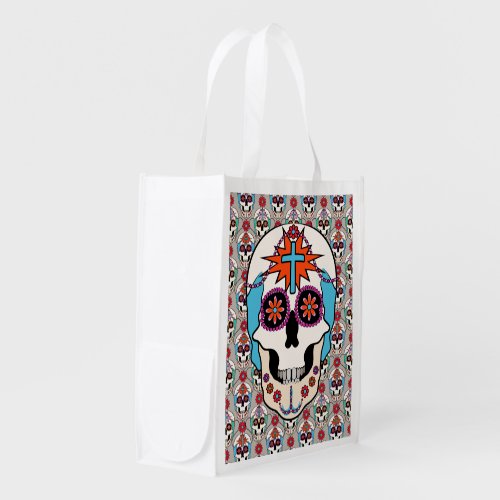 Sugar Skulls Graphic Grocery Bag