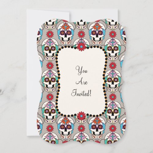 Sugar Skulls Graphic Invitation