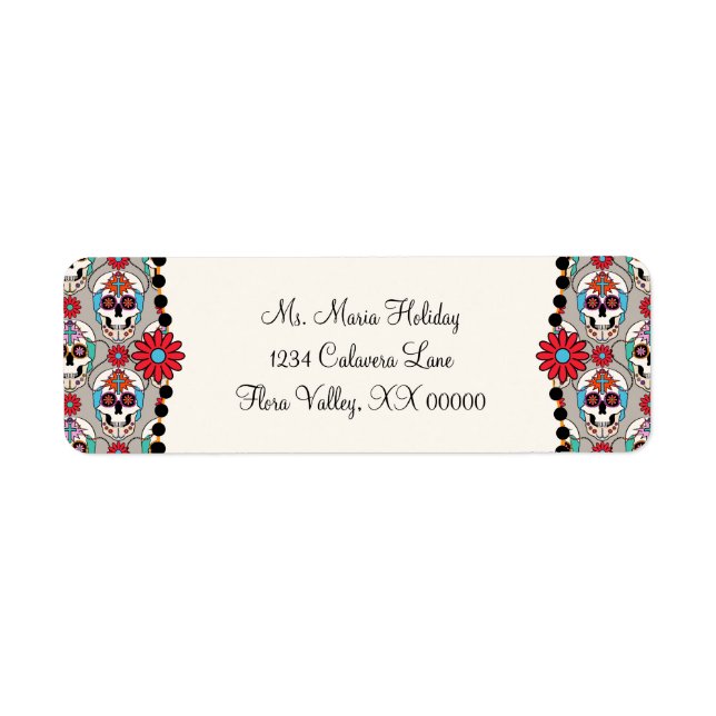 Sugar Skulls Graphic Label (Front)