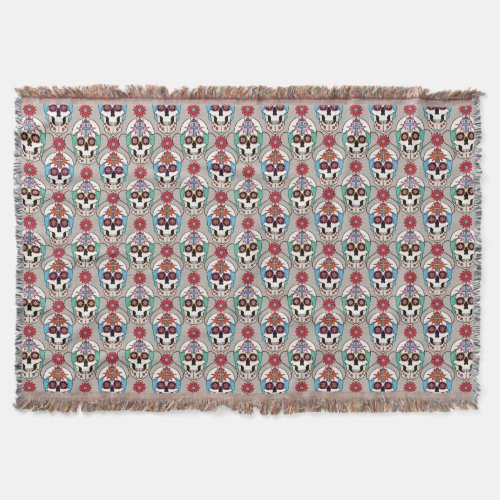 Sugar Skulls Graphic Throw Blanket