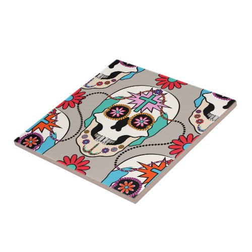 Sugar Skulls Graphic Tile