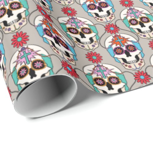 Sugar Skulls Graphic Wrapping Paper