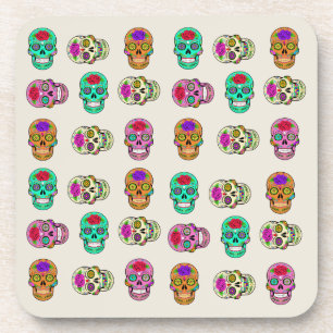 Sugar Skulls Hard plastic coaster
