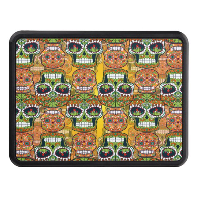 Sugar Skulls Hitch Cover (Front)
