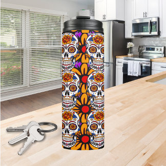 Sugar Skulls Holidays Pattern Thermal Tumbler