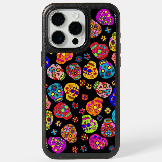Sugar Skulls iPhone 15 Pro Max Case (Back)