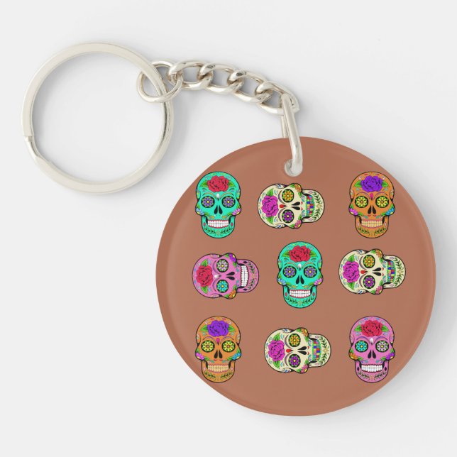 Sugar Skulls  Keychain (Front)