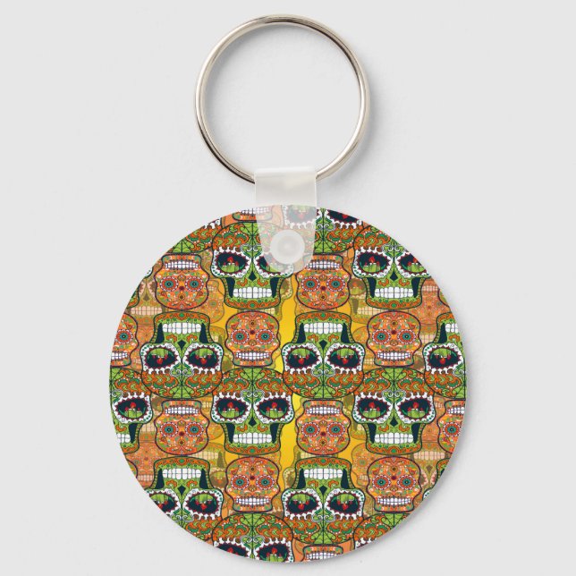 Sugar Skulls Keychain (Front)