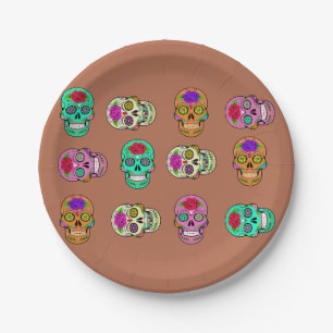 Sugar Skulls Paper Plates