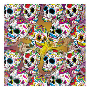 Sugar Skulls Pattern Acrylic Print