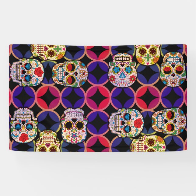 Sugar Skulls Pattern Banner (Horizontal)