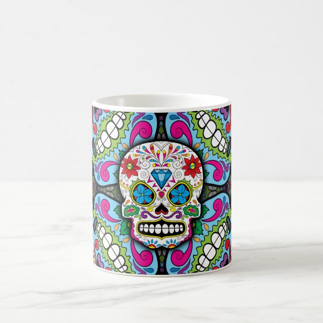 Sugar Skulls Pattern Coffee Mug (Center)