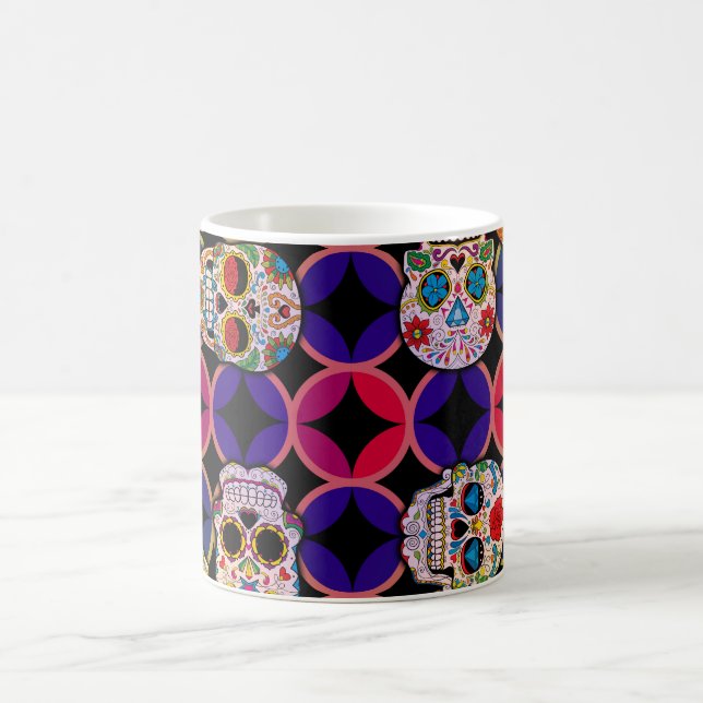 Sugar Skulls Pattern Coffee Mug (Center)