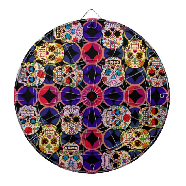 Sugar Skulls Pattern Dart Board (Front)