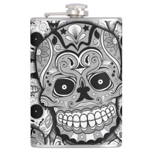 Sugar Skulls Pattern Flask