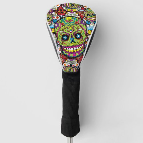 Sugar Skulls Pattern Golf Head Cover