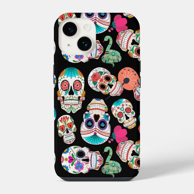 Sugar Skulls Pattern Iphone Case (Back)