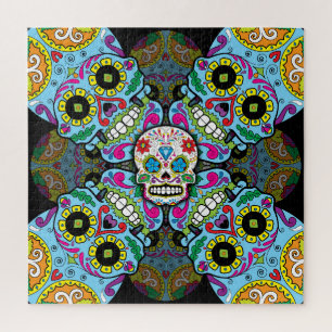 Sugar Skulls Pattern Jigsaw Puzzle