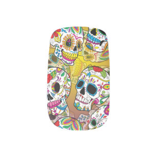 Sugar Skulls Pattern Minx Nail Art