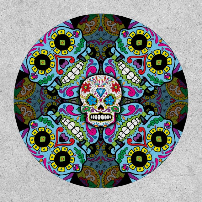 Sugar Skulls Pattern Patch (Front)