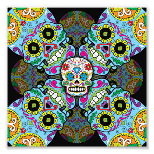 Sugar Skulls Pattern Photo Print