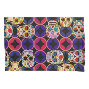 Sugar Skulls Pattern Pillow Case