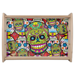 Sugar Skulls Pattern Serving Tray