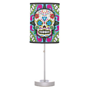 Sugar Skulls Pattern Table Lamp