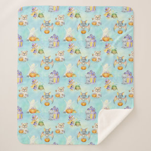 Sugar Skulls Sherpa Blanket