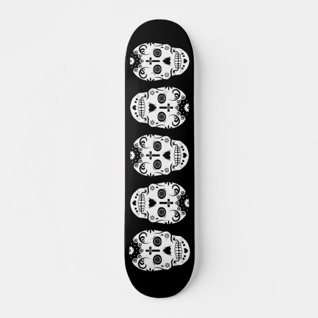 sugar skulls skateboard deck (Front)