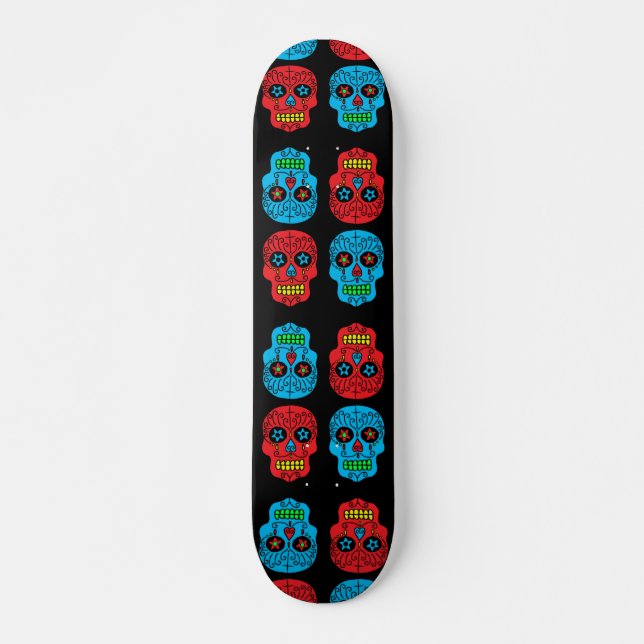Sugar Skulls Skateboard Deck (Front)